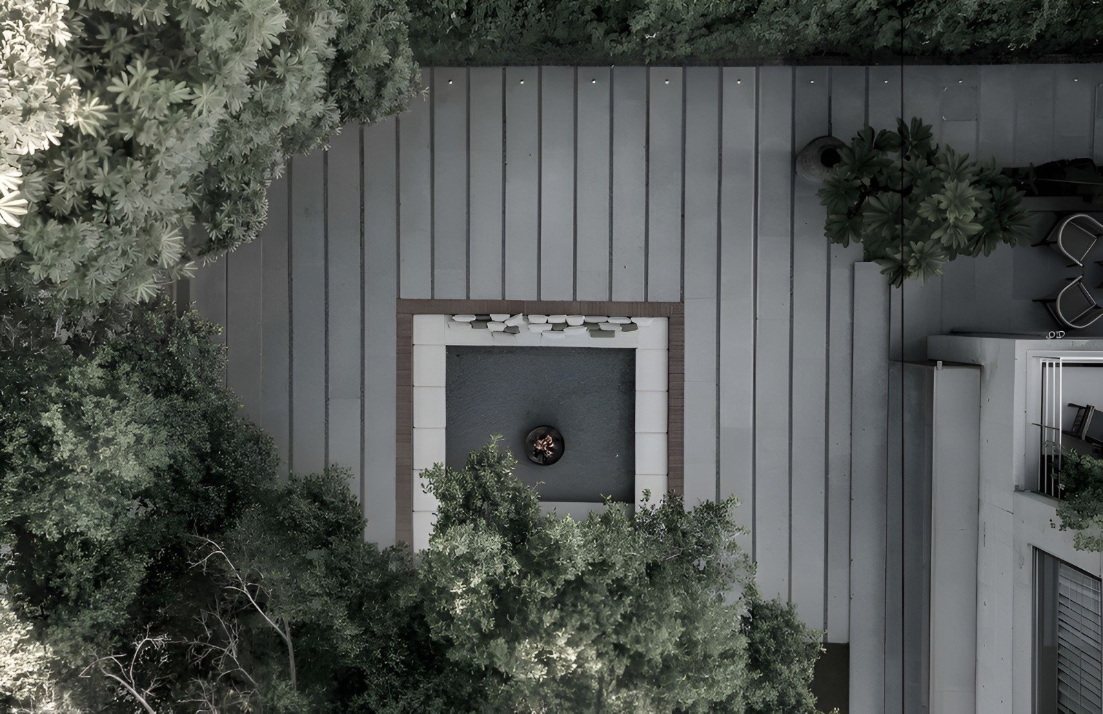 Private Landscaped Courtyard at Rustomjee Cliff Tower, Bandra West