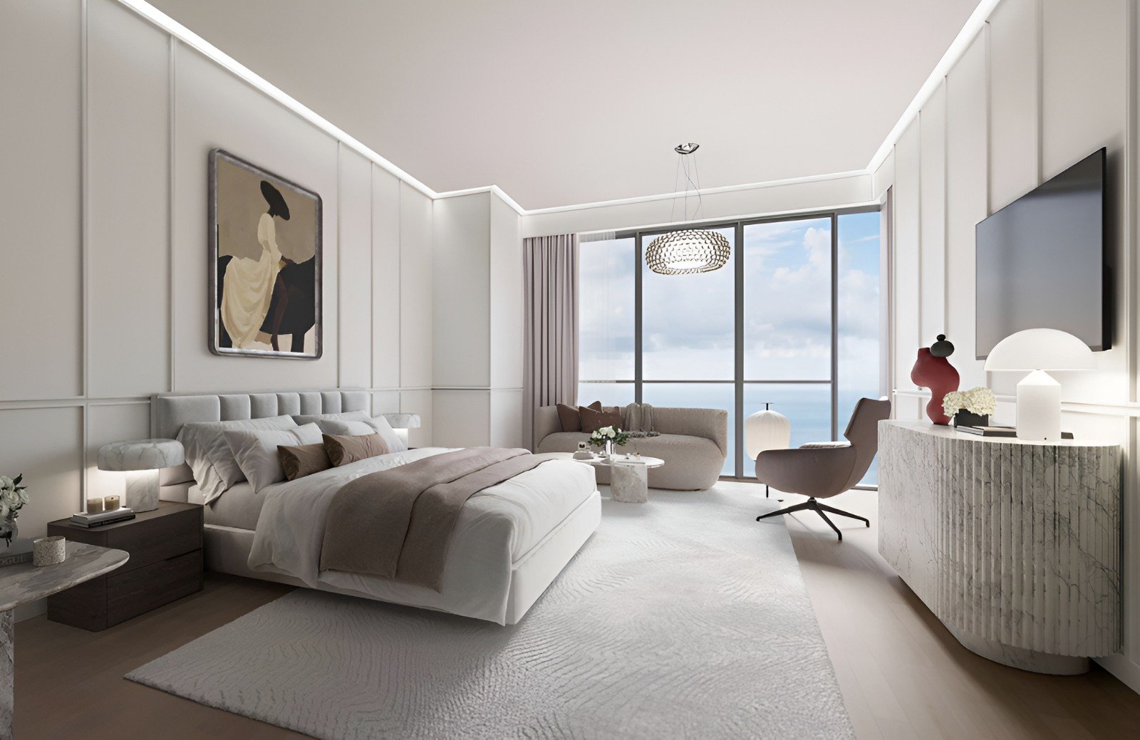 Luxury Sea-Facing Bedroom at Rustomjee Cliff Tower, Bandra West